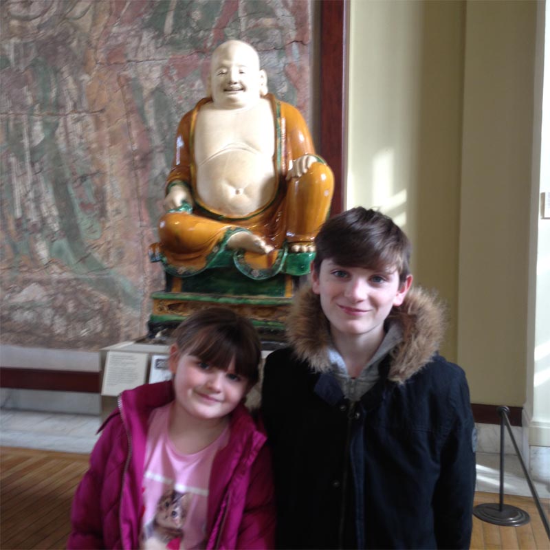 [Tom, Emma and Bhudda]