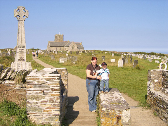 [Marnie and Tom visit the church at Tintagel]