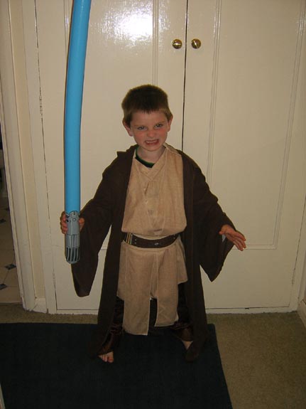 [Dressing up as a fomidable Jedi Master]